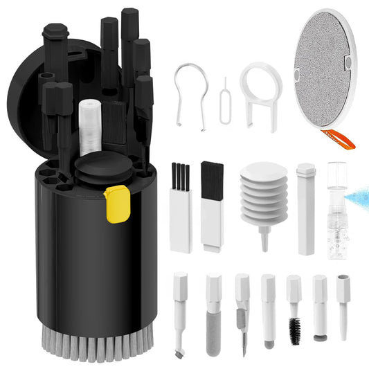 BANKKY 20-in-1 Cleaner Kit, Screen & Keyboard, Brush, Spray, for Devices (Camera, Earbuds, Laptop, iPhone)