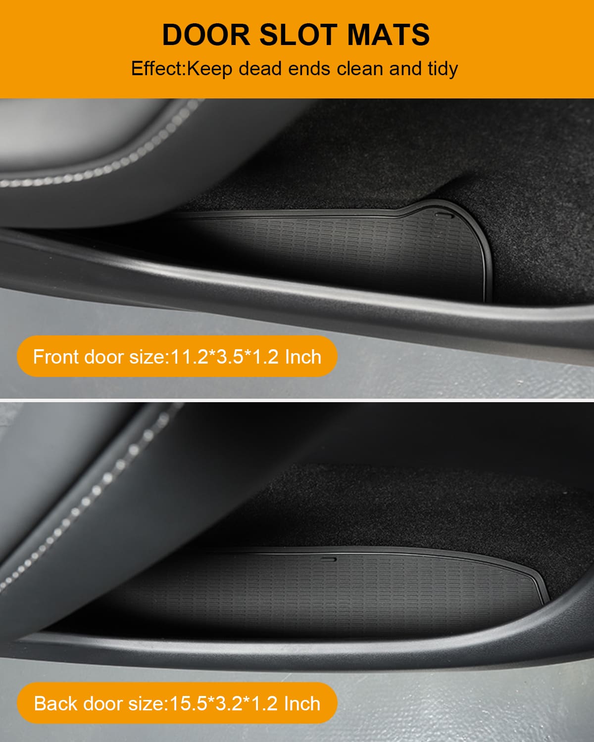 Tesla Model Y Cup Holder Mat, BANKKY 9PCS Door & Console Liners, 2020-2024, Waterproof Set