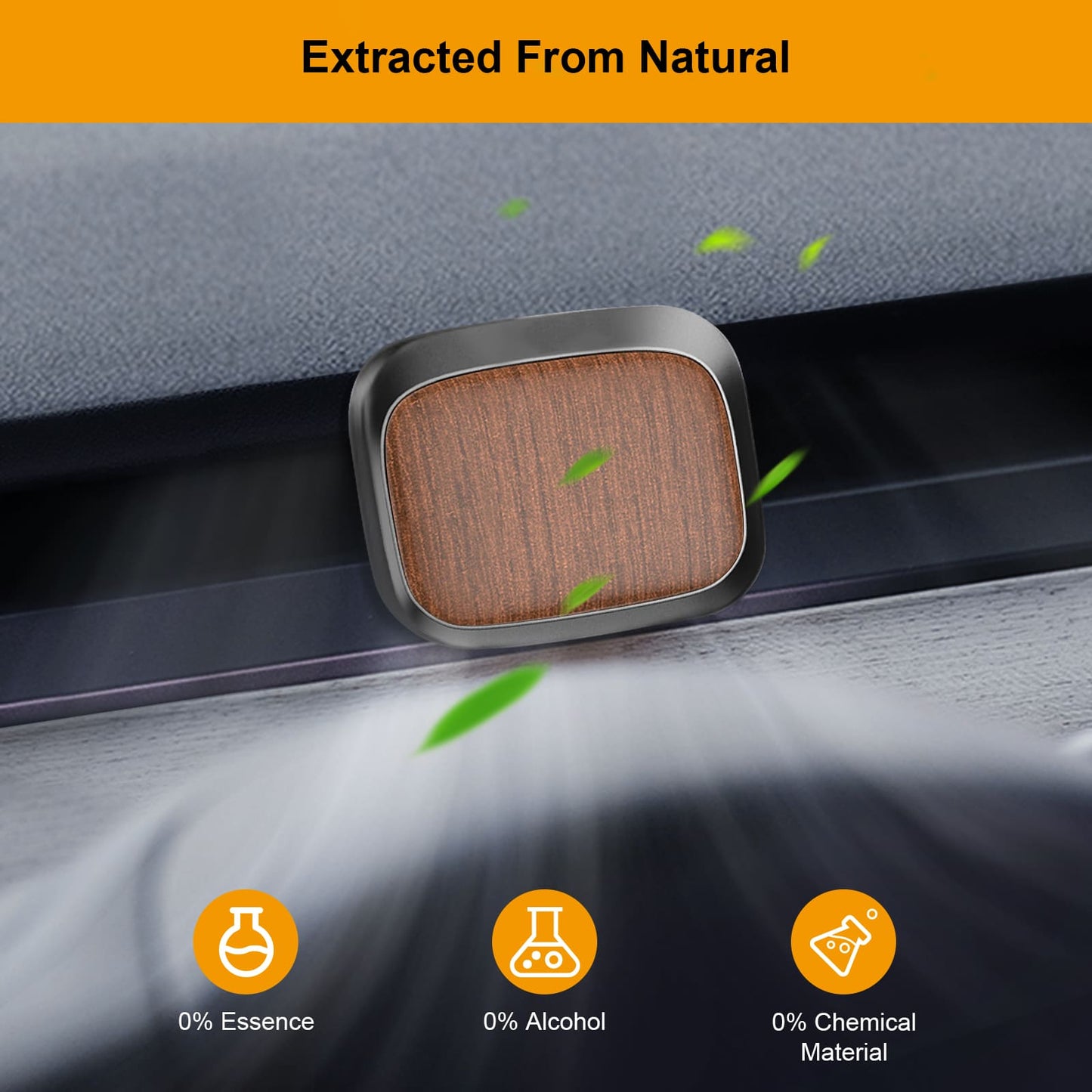 Tesla Model 3/Y Air Freshener Adapter, 3 Scents (Lemon/Sea/Cologne), Light Wood
