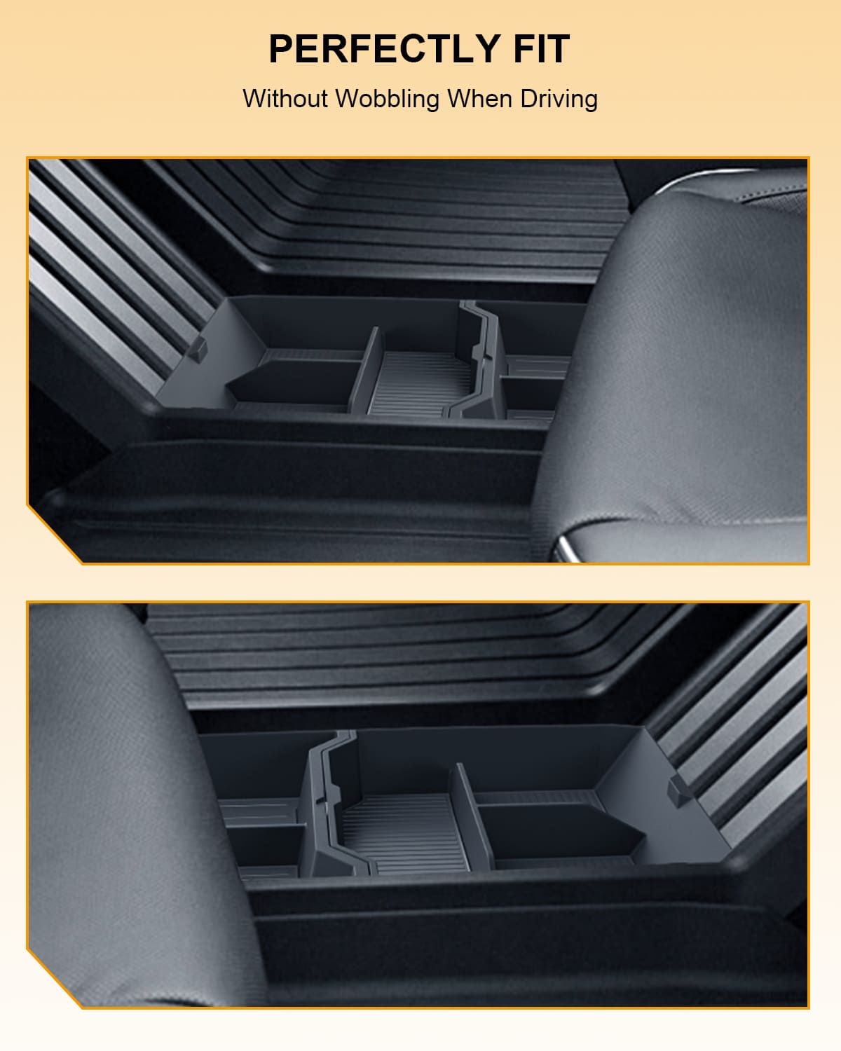 2-Pack Tesla Cybertruck(2024) ABS Floor Lower Console Organizer Tray