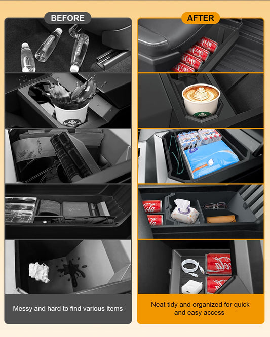 Cybertruck(2024) Console Tray, Lower, Armrest, Pad, Cup, Under Seat Box