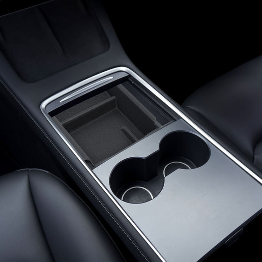 Tesla Model Y/3 (2021 - 2024) Console Tray, Velvet Anti - Scratch, Easy Install, Smooth Slide