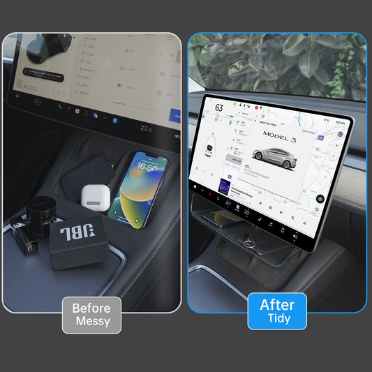 Tesla Model Y/3 Organizer Tray, Magnetic Box, Tissue Holder, Easy Install