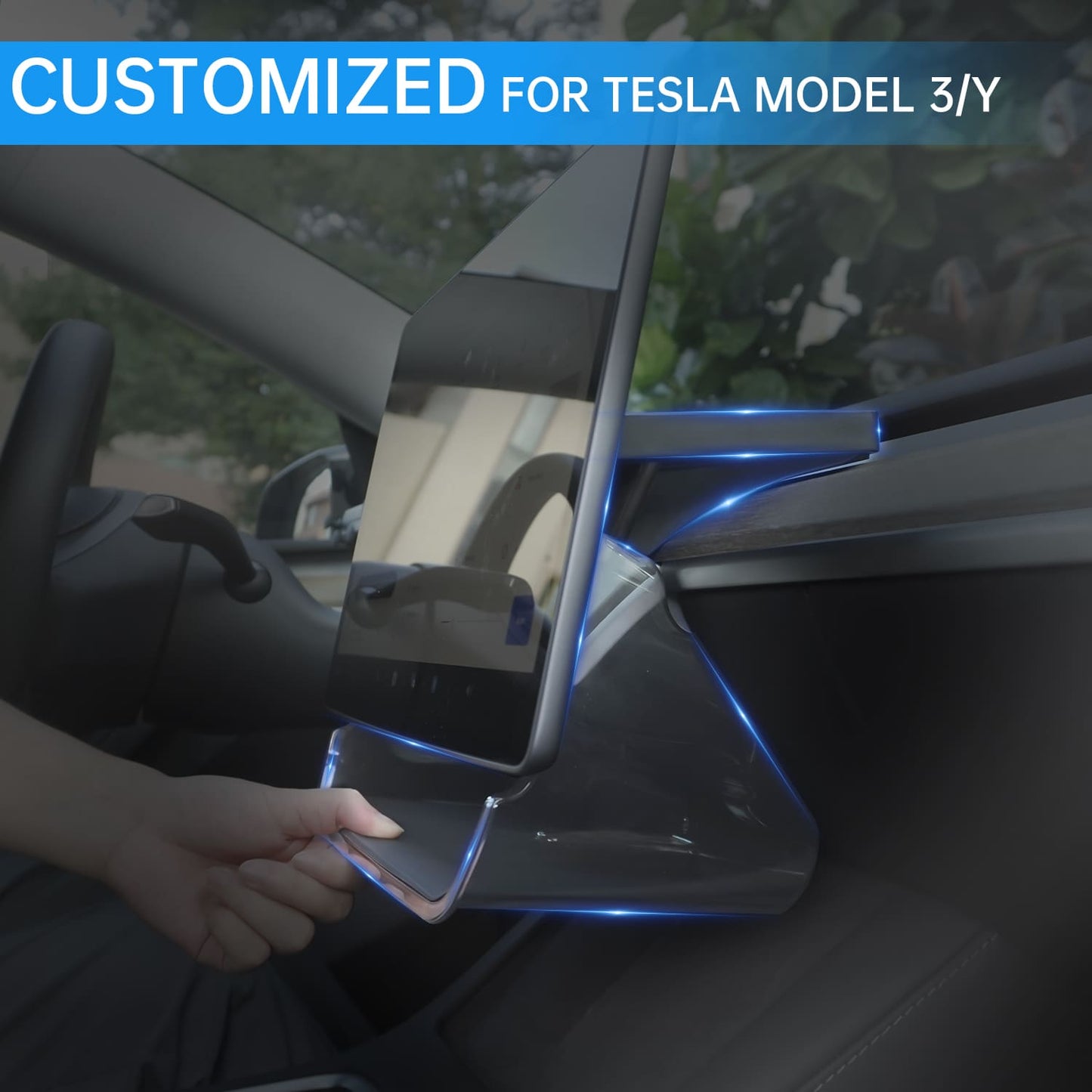 Tesla Model Y/3 Organizer Tray, Magnetic Box, Tissue Holder, Easy Install