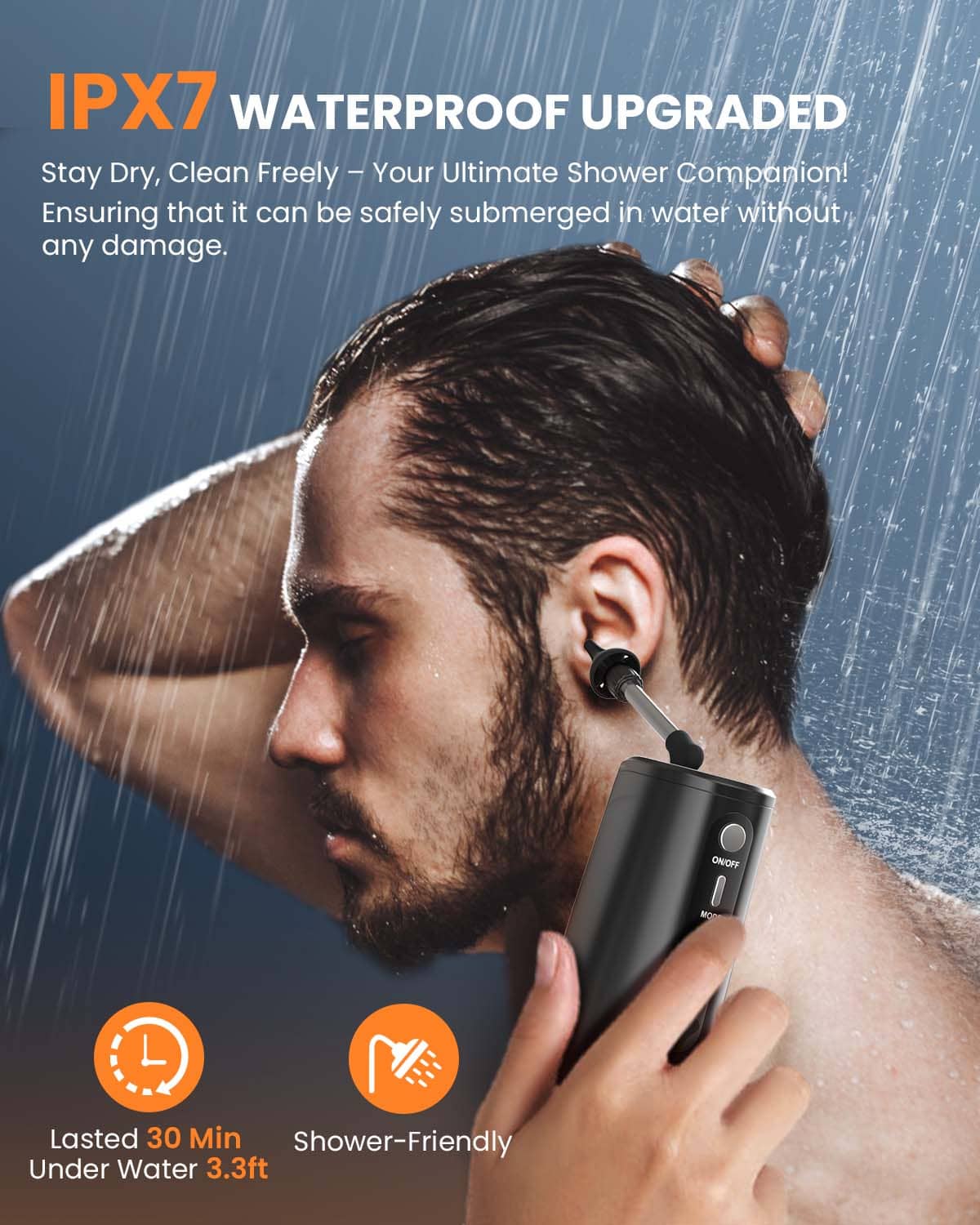 BANKKY Electric Ear Flush Kit, 7 Ear Picks, 16 Eartips, 3 Modes, Water-Powered, for Adults & Kids, Safe, Effective