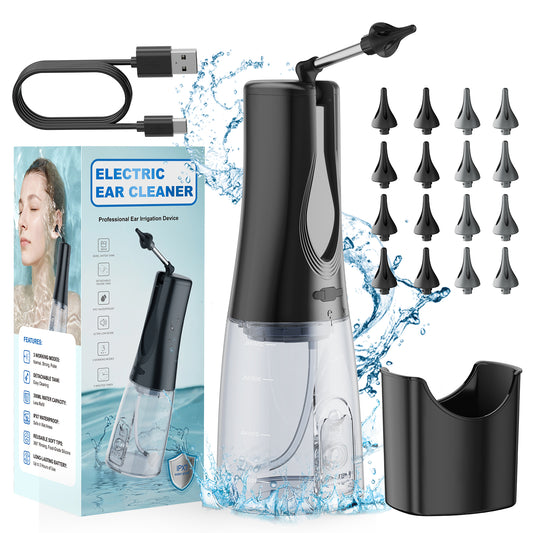 BANKKY Electric Ear Cleaner, 7 Picks, 16 Tips, 3 Modes, Water-Powered, for All