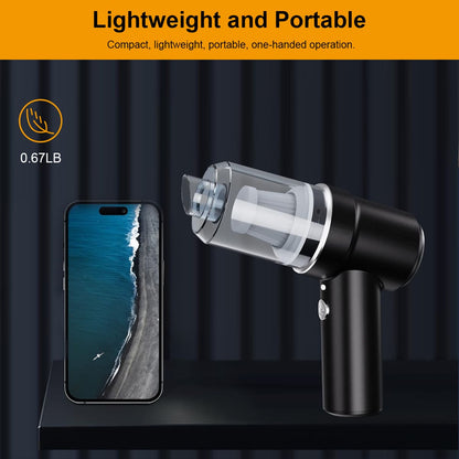 4KPa 2-in-1 Cordless Mini Car Vacuum, for Car/Office/Home