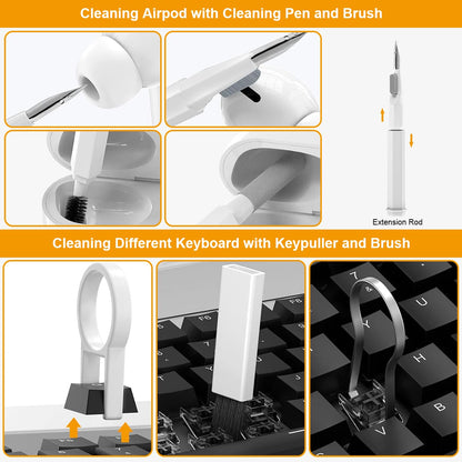 BANKKY 20-in-1 Cleaner Kit, Screen & Keyboard, Brush, Spray, for Devices (Camera, Earbuds, Laptop, iPhone)