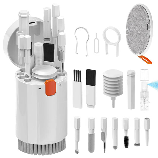 BANKKY 20-in-1 Cleaner Kit, Screen & Keyboard, Brush, Spray, for Devices (Camera, Earbuds, Laptop, iPhone)