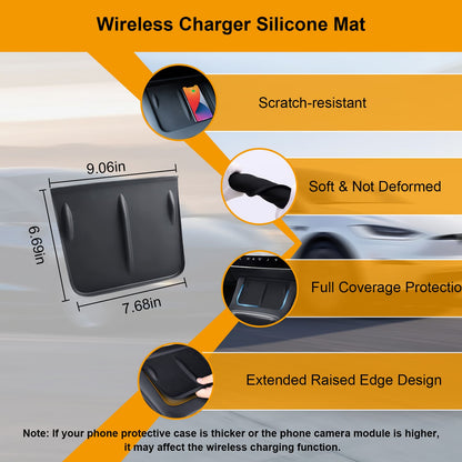 Tesla Model Y 2020-2024 7PCS Console Kit: Armrest, Hidden Box, Cup, Under Seat, Wireless Charger