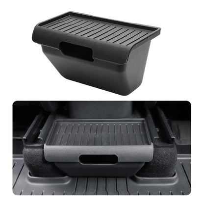 Tesla Model Y Rear Console Organizer, TPE Box, Anti-Slip Lid, 2020 - 2024