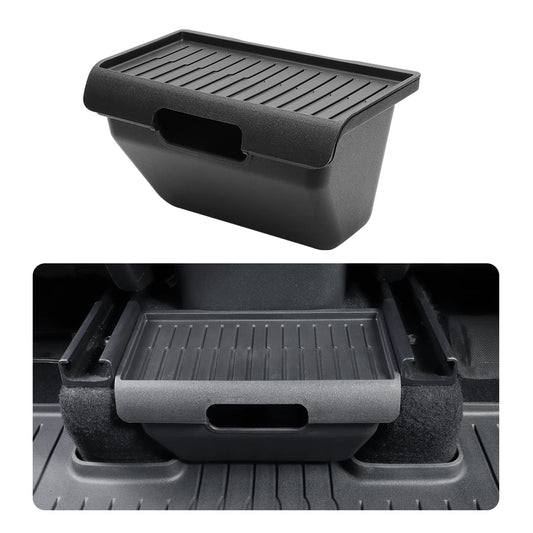 Tesla Model Y Rear Console Organizer, TPE Box, Anti-Slip Lid, 2020 - 2024